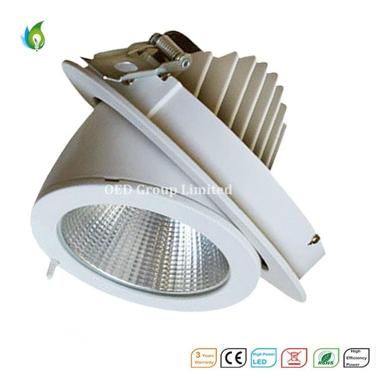30W Rotatable COB LED Trunk Downlamp with 3 Years Warranty 2