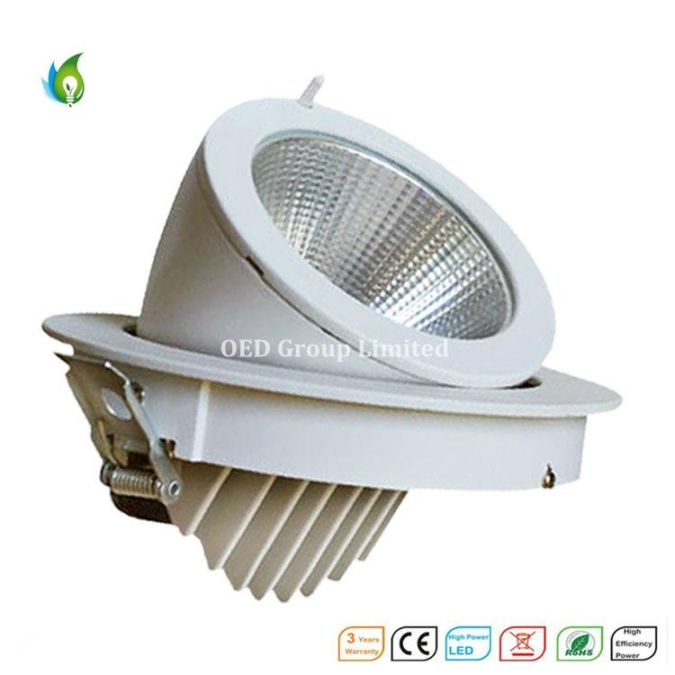 30W Rotatable COB LED Trunk Downlamp with 3 Years Warranty 4