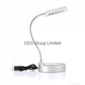 Wholesale for Students with USB Cable Rechargeable LED Table Lamp with Solar Pan 5