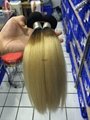 FMT hot selling 8a virgin brazilian natural color straight  wave human hair 3