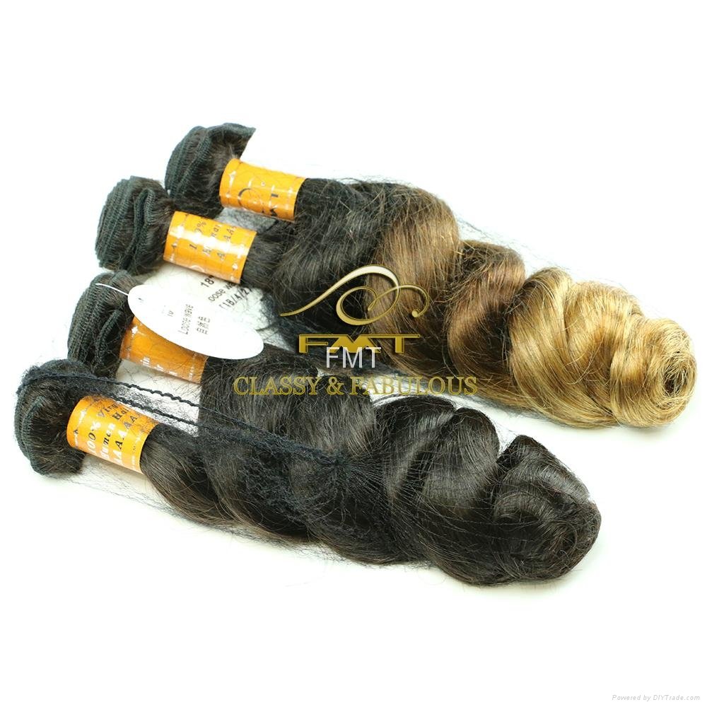   Good quality cheap price loose wave  human hair extension  5