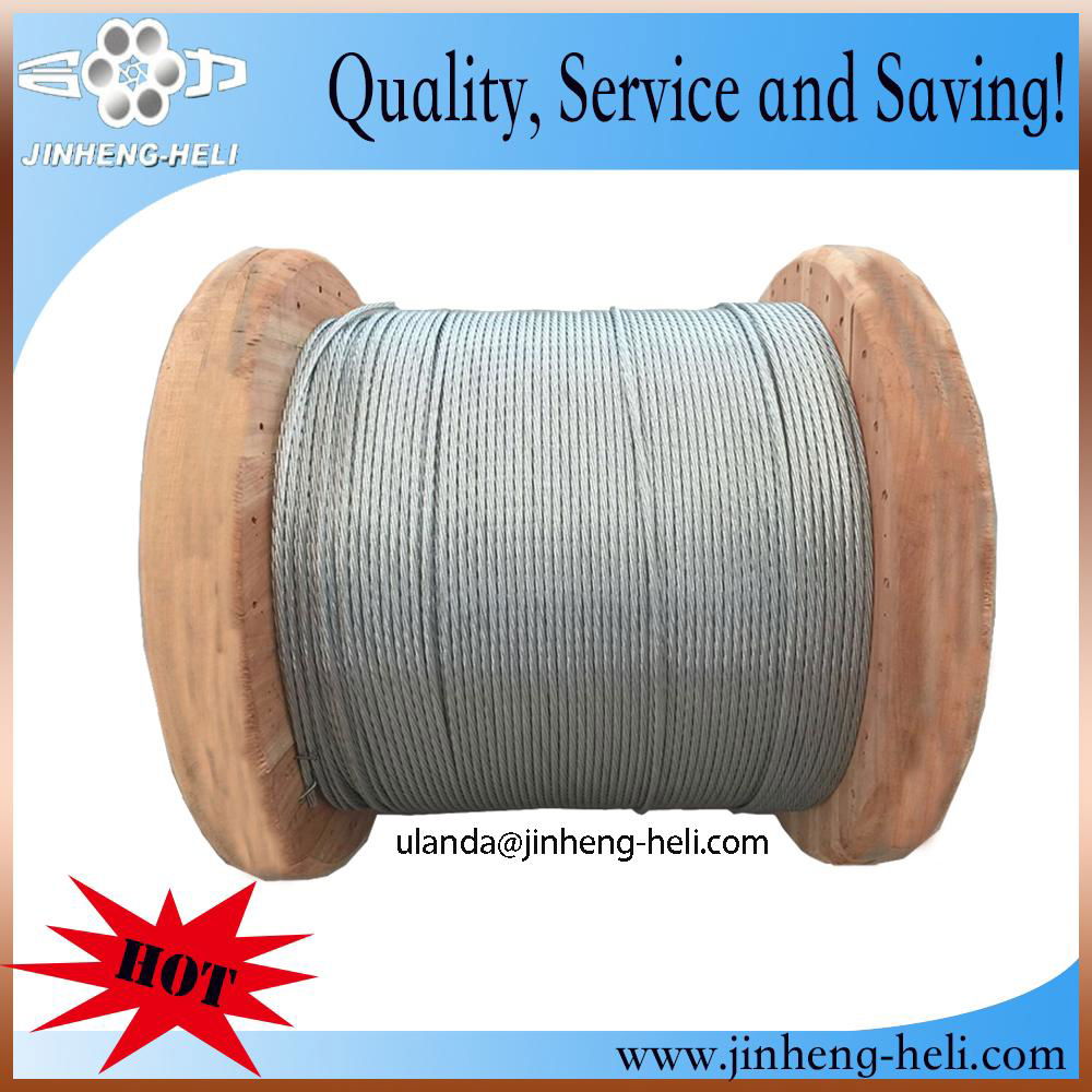 Hot dipped Galvanized guy strand wire 3/8" 4