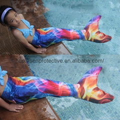 high quality red mermaid tail for swimming girls with monofins