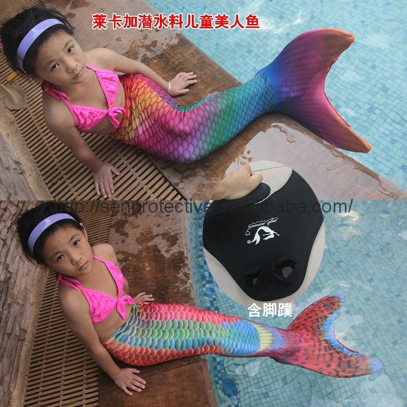 2016 wholesale Mermaid fish tail junior girls sexy shiny beach swimwear