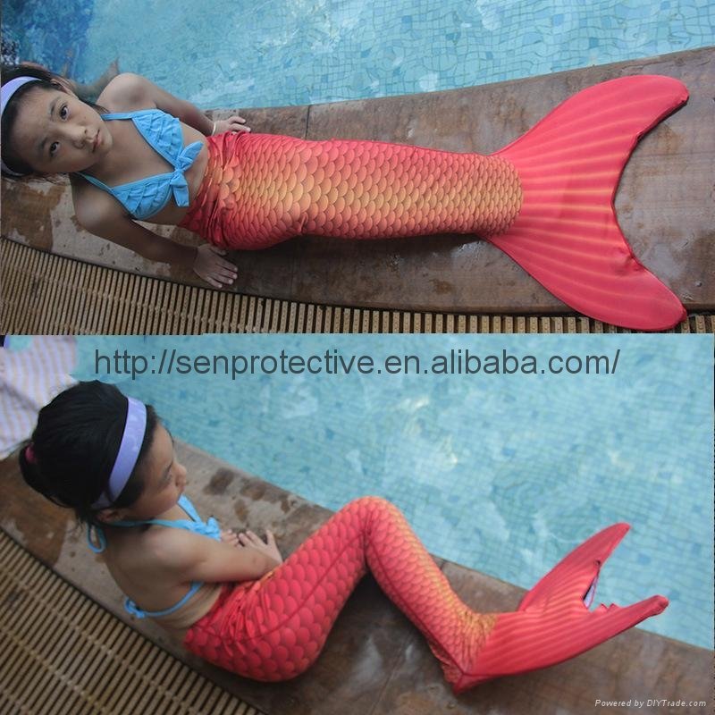 2016 wholesale Mermaid fish tail junior girls sexy shiny beach swimwear 2