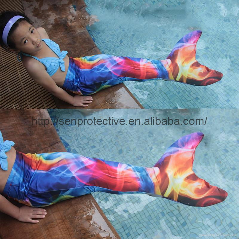 2016 wholesale Mermaid fish tail junior girls sexy shiny beach swimwear 3