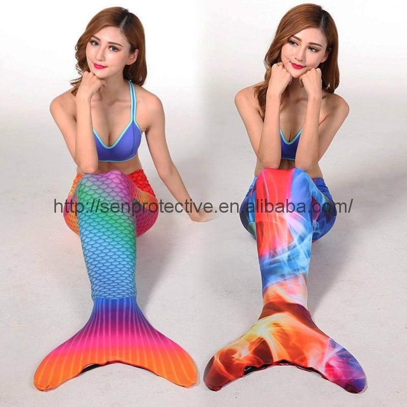 China wholesale fish tail sexy women adult shiny swimwear 