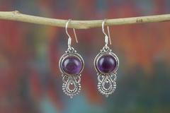  Wholesale Amethyst Gemstone Sterling Silver Earrings