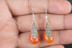 Wholesale Carnelian Gemstone 925 Silver Earring 4