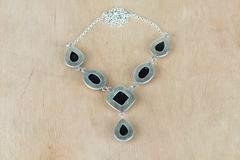 Wholesale Sterling Silver Black Onyx Necklace 4