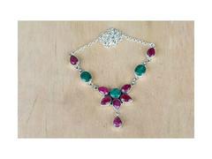 Wholesale Ruby Emerald Necklace Sterling Silver