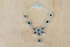 Wholesale Ruby Emerald Necklace Sterling Silver 4