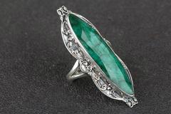 925 Sterling Silver Emerald Gemstone