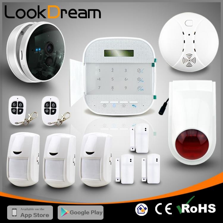Lookdream Duel Net WiFi GSM Alarm System with Wireless Camera APP Control