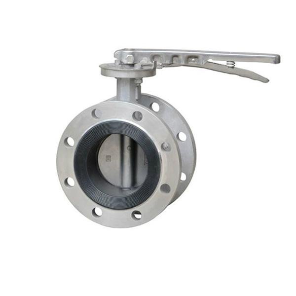 ASTM cf8 disc soft seal flange connection butterfly valve