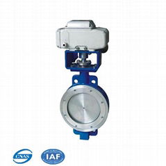 D373X-10C three eccentric wafer type WCB butterfly valve hand wheel