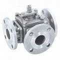 3 inch Stainless steel three way electric actuated ball valve 2