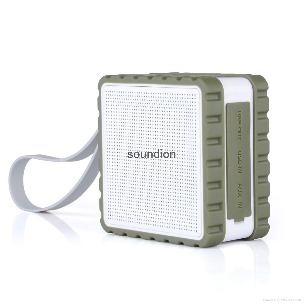 waterproof IPX6 bluetooth speakers with powerbank for outdoor sport