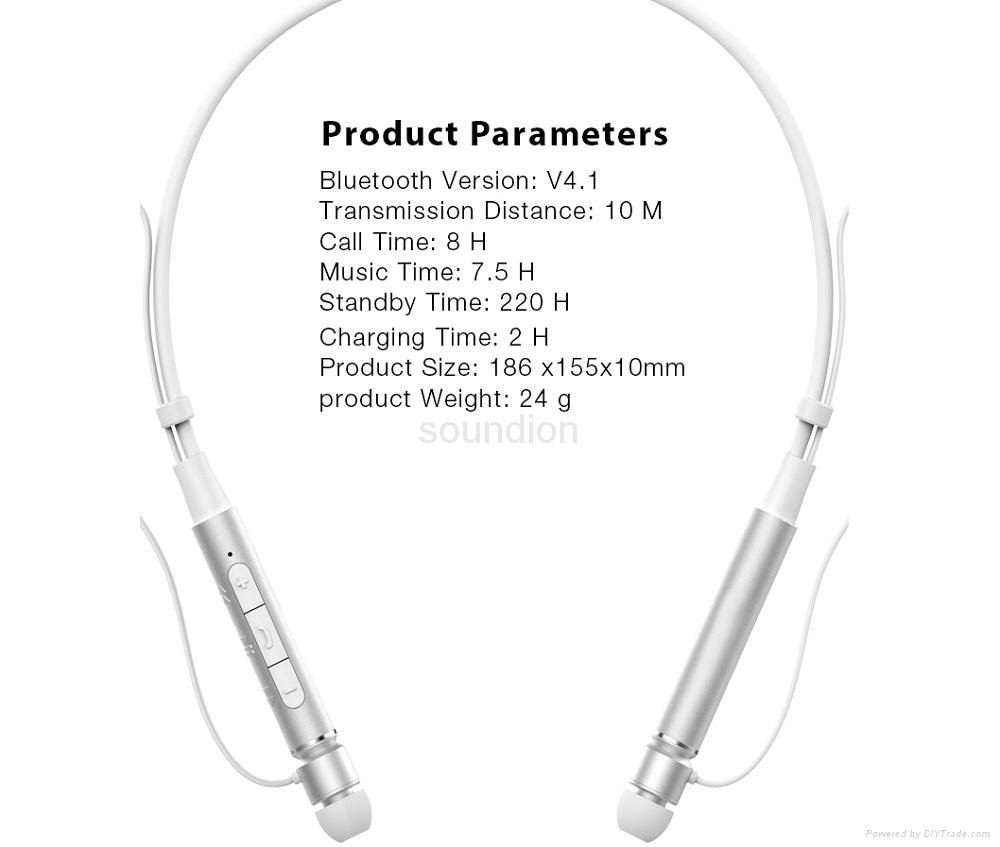 Bluetooth stereo neckband headset headphone 3