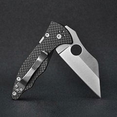 100% whole carbon fiber material pocket folding knife for sale