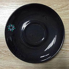 genuine 3K twill carbon fiber coffee saucer dish tray plate for home use