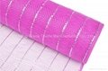 21"*10y dark pink silver strip manufacturer candy wrapper material for 20S04 5
