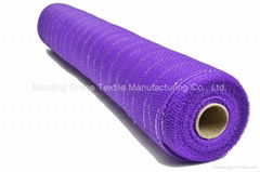 21inch*10yard purple silver strip china factory gift packing paper for 20S09