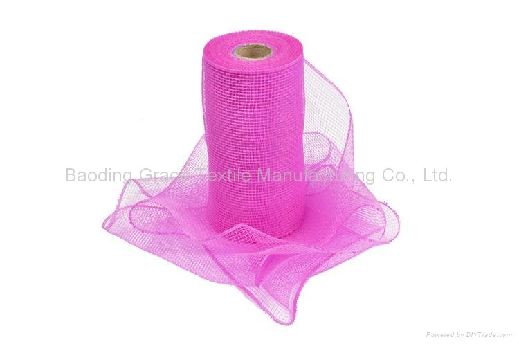 6"*10y dark pink home decoration material solid pp mesh for A04R6 2
