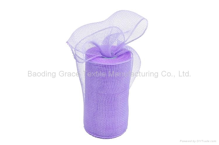 6"*10y light purple festival gift packing plastic solid mesh for A08R6