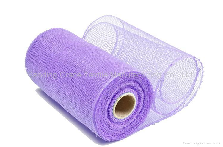6"*10y light purple festival gift packing plastic solid mesh for A08R6 4