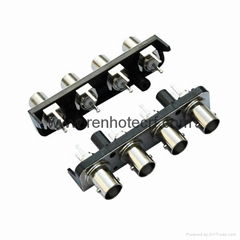 multi straight or R/A BNC female in one row plastic housing