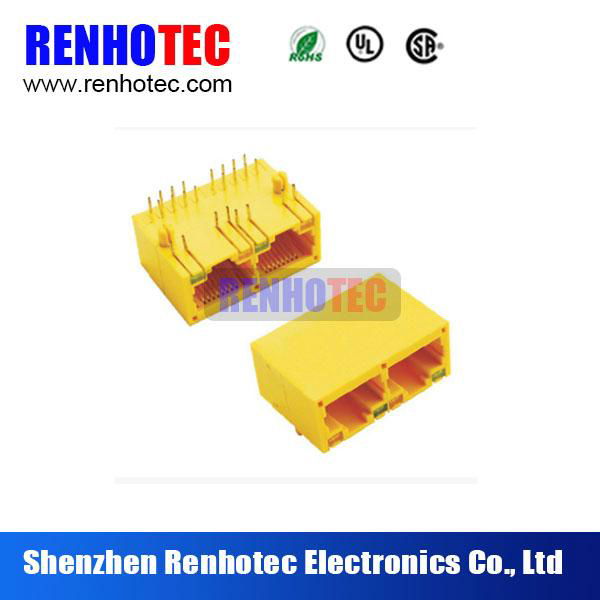 High Quality Female RJ45 Yellow Connector 3