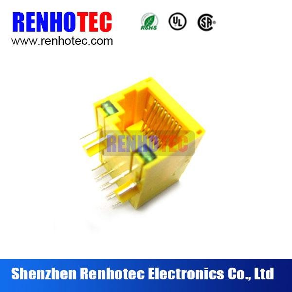 High Quality Female RJ45 Yellow Connector 4