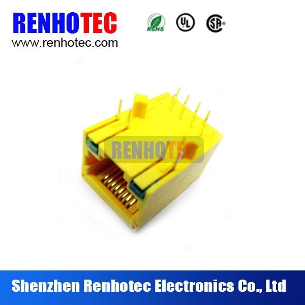 High Quality Female RJ45 Yellow Connector 5
