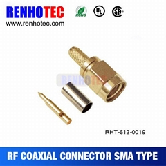 sma plug crimp for cable rg174