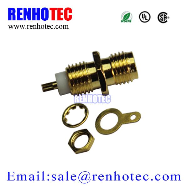 solder type sma jack for semi rigid cable rg405