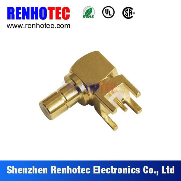 High quality right angle male smb connector for pcb mount
