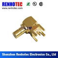 High quality right angle male smb connector for pcb mount