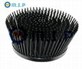 163mm splayed round pin fin led heatsink