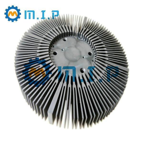 machined round aluminum led heatsink