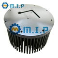 machined round aluminum led cooler 1