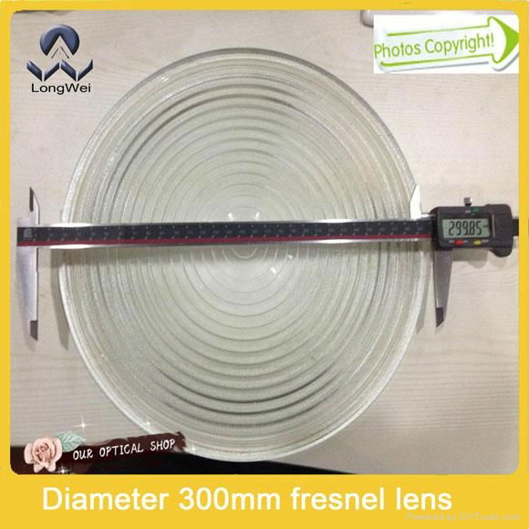 Diameter 50mm to 300mm round borosilicate glass fresnel lens for spot light