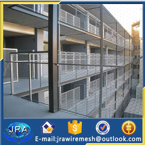 15 years factory Stainless steel stairs railing safety mesh 2