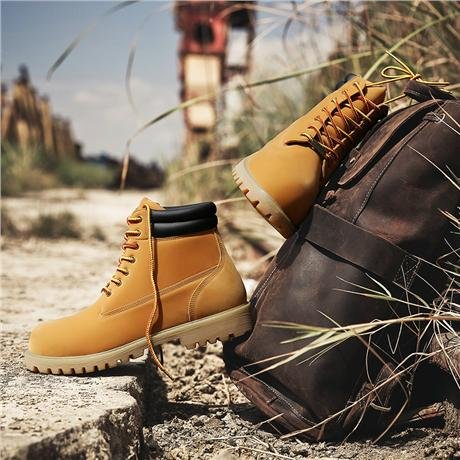 Brand-new Wheat Waterproof leather  Mens Boots 5
