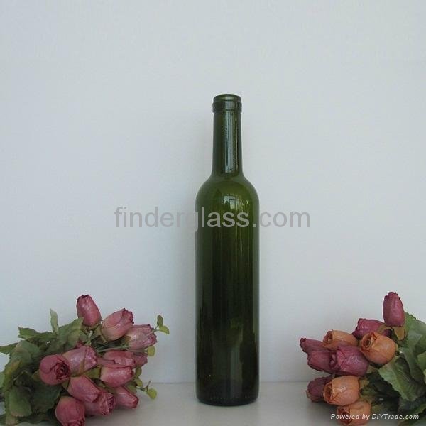 wholesale glass wine bottles 500ml empty 500ml cork top anqitue green bordeaux w