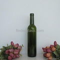 wholesale glass wine bottles 500ml empty 500ml cork top anqitue green bordeaux w