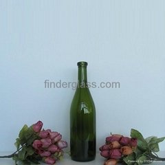 High quality  long neck burgundy 750ml wine glass bottle