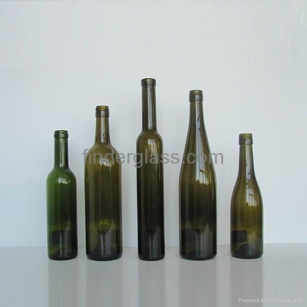 High quality  long neck burgundy 750ml wine glass bottle 5
