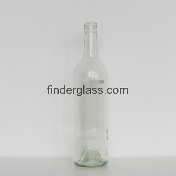 Screw cap wine glass bottle