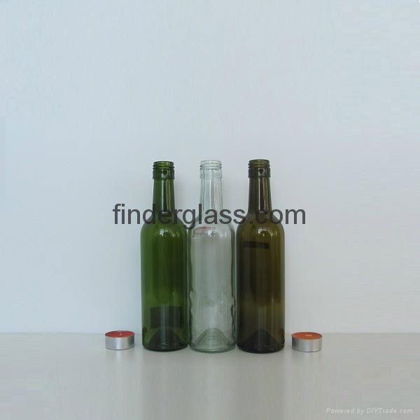 BVS finish 375ml clear and  green wine glass bottle 3